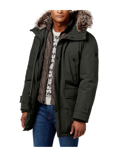 michael kors men's bib snorkel coat|Men's Michael Kors Rain Jackets .